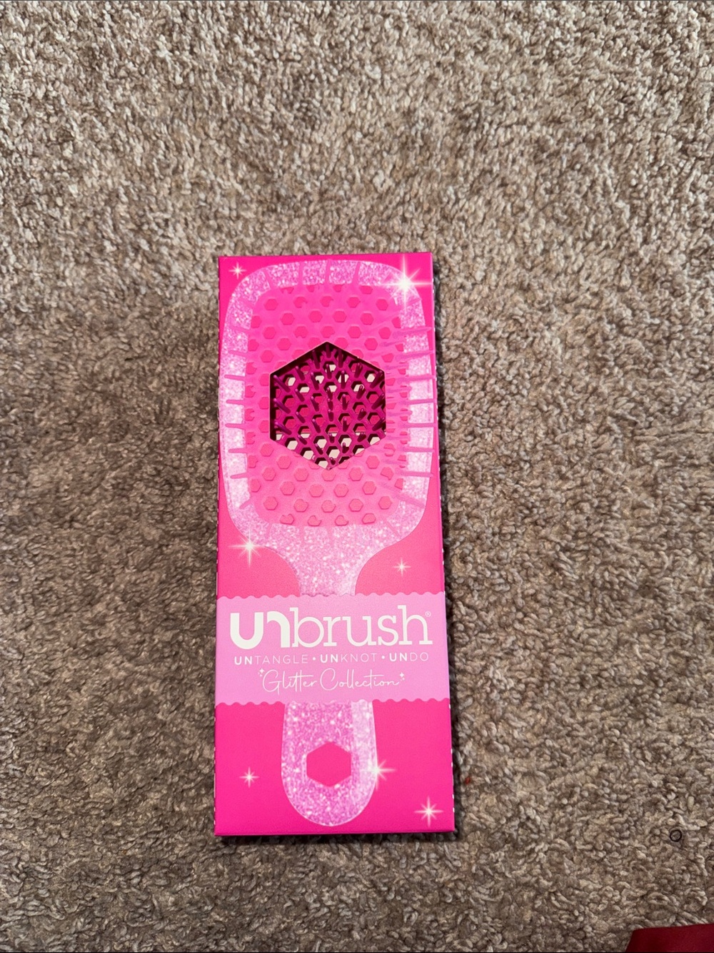 Glitter Collection Pink Detangling Hair Brush